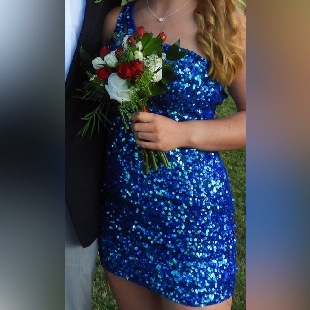Blue Sequin Dress